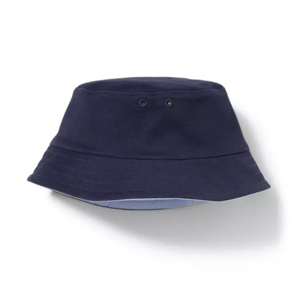Janie and Jack Bucket Hat Boys 2T -3T Navy Blue Reversible Summer Beach